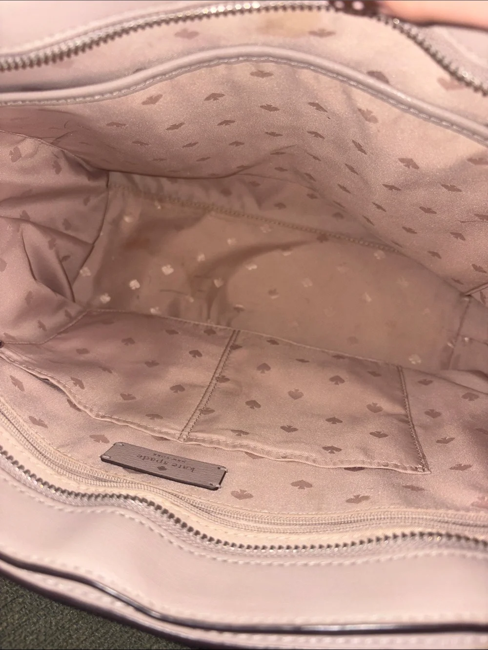 kate spade pale pink leather tote